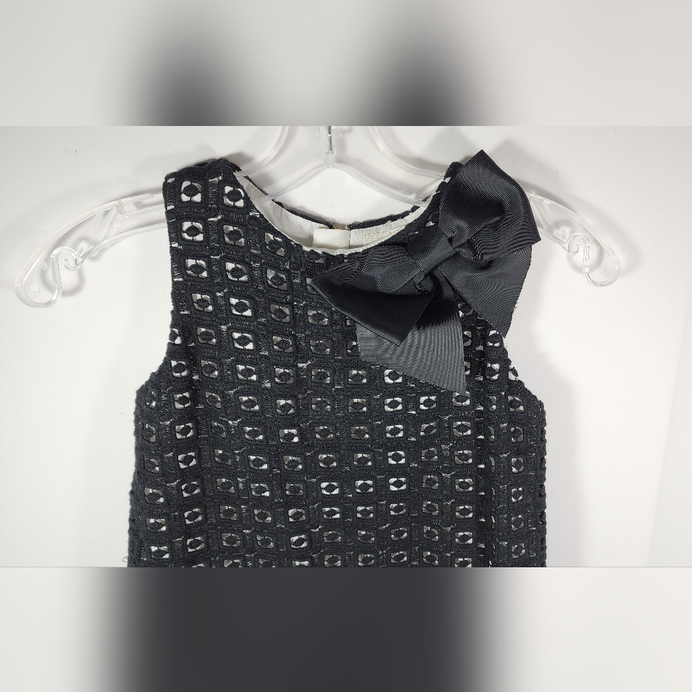 Kate Spade New York Guipure Lace Shift Dress Girl's Size 7 Black White - Picture 2 of 16